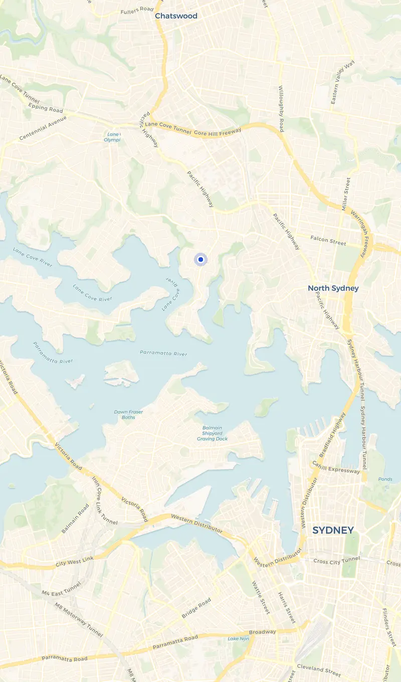 Map of the Greenwich service area and the surrounding suburbs we cover.